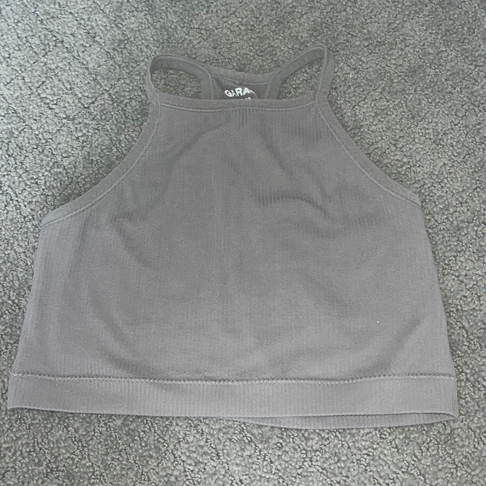 Garage grey crop top